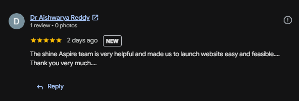 Shine Aspire Google My Business Client Review 1