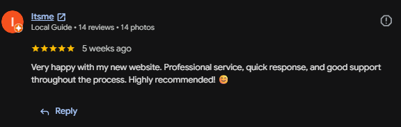 Shine Aspire Google My Business Client Review 10