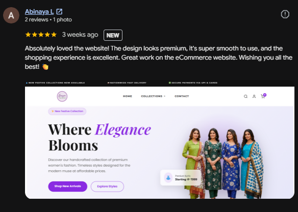 Shine Aspire Google My Business Client Review 4