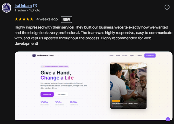 Shine Aspire Google My Business Client Review 7